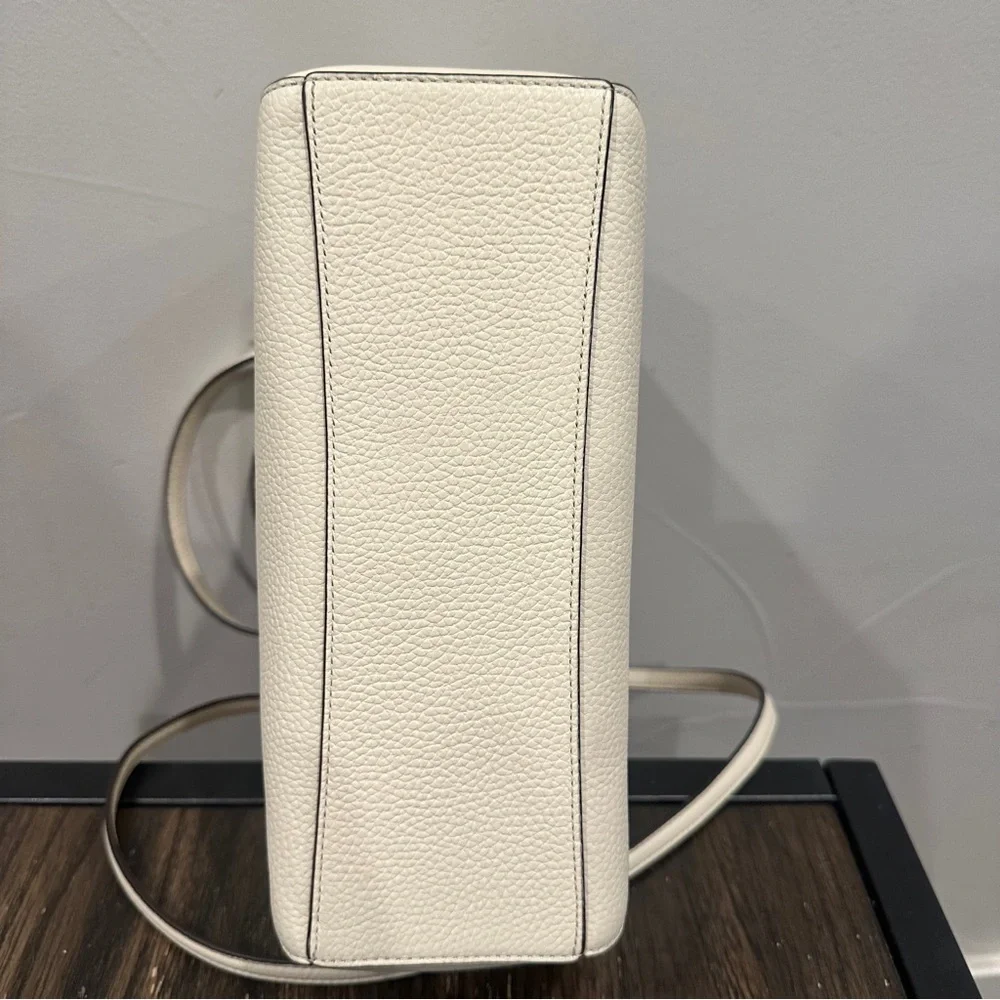 Kate‎ Spade Monica Satchel /Crossbody Handbag Buttermilk Glaze Leather EUC